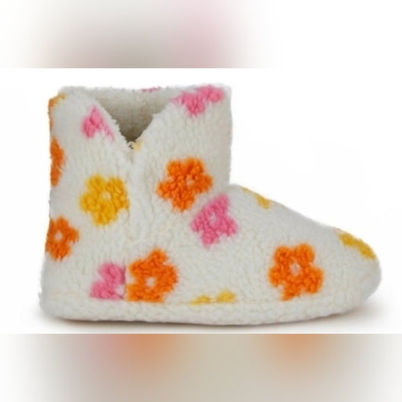 Slipper Boots Sherpa Boho Daisy Booties Warm Comfy Cozy Cute Winter Socks 10 NWT - Picture 4 of 12